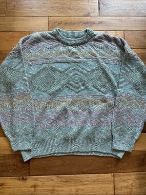 Vtg Florence made in Italy abstract 3D sweater